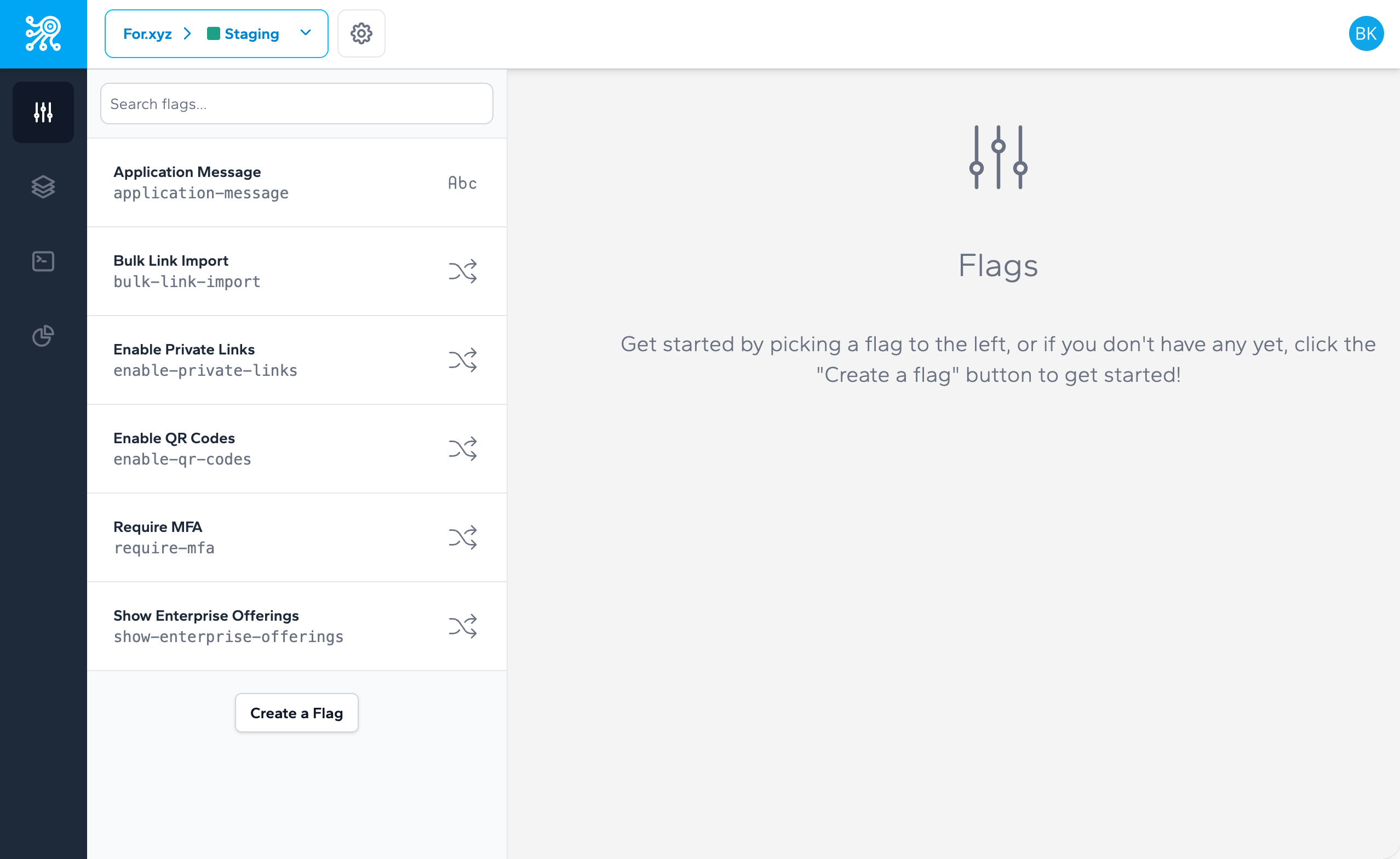Zenmanage Flag list view with mixed flag types